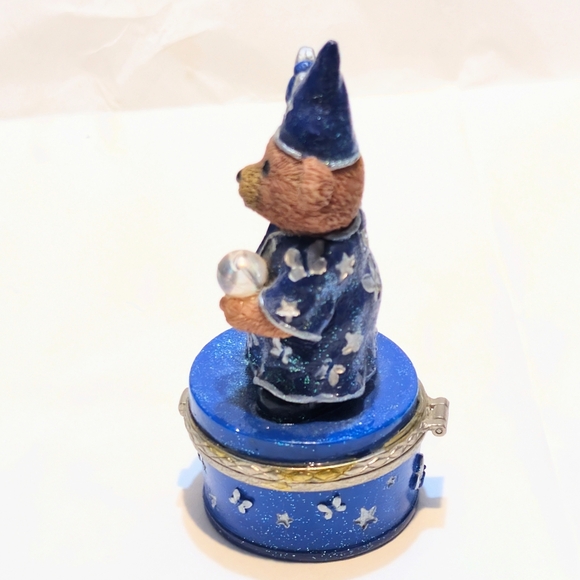 Vintage Collectible Claire's Wizard Bear Hinged Trinket/Jewelry Box - Picture 4 of 7